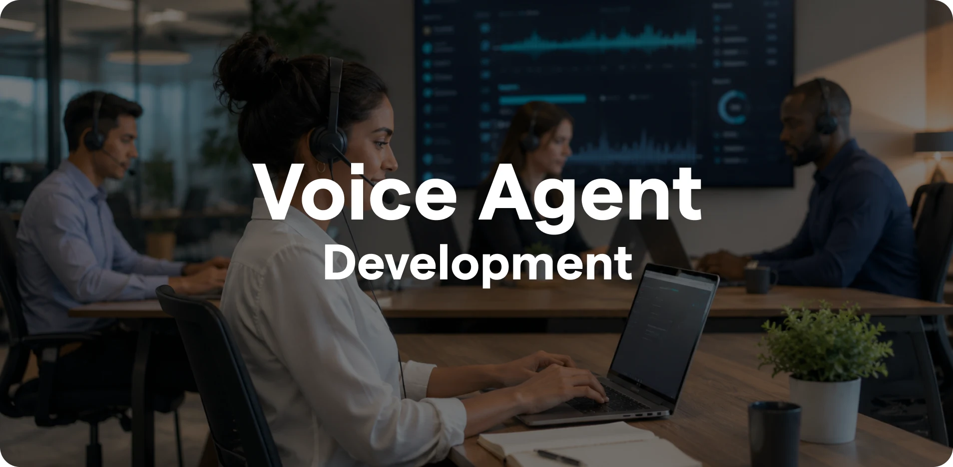 Custom AI voice agent development services for inbound and outbound call automation